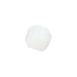 Glasschliff-Kandis Perle, 6 mm, 12 Stk, Wei� Milchig
