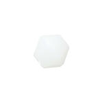 Glasschliff-Perlen Raute, 4 mm, 20 Stk, Wei� Opak