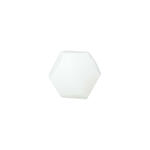 Glasschliff-Perlen Raute, 6 mm, 12 Stk, Wei� Opak