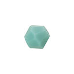 Glasschliff-Perlen Raute, 6 mm, 12 Stk, T�rkis Opak
