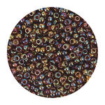 Rocailles-Perlen Itoshii, 2,2 mm, 12 g, Beere-Gr�n Regenbogen