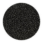 Rocailles-Perlen Itoshii, 2,2 mm, 12 g, Schwarz Opak