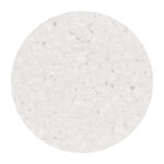 Rocailles-Perlen Itoshii, 2,6 mm, 17 g, Wei� Opak Regenbogen