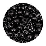 Rocailles-Perlen Itoshii, 4,5 mm, 17 g, Schwarz Opak