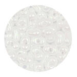 Rocailles-Perlen Itoshii Farfalle, 3,2 x 6,5 mm, 17 g, Wei� Perlmutt