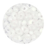 Rocailles-Perlen Itoshii Farfalle, 3,2 x 6,5 mm, 17 g, Wei� Opak