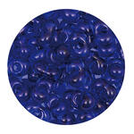 Rocailles-Perlen Itoshii Farfalle, 3,2 x 6,5 mm, 17 g, Blau Transparent