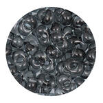 Rocailles-Perlen Itoshii Farfalle, 3,2 x 6,5 mm, 17 g, Grau Transparent