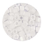 Rocailles-W�rfel-Perlen Itoshii Cube, 3 x 3 mm, 6 g, Wei� Opak