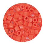 Rocailles-W�rfel-Perlen Itoshii Cube, 3 x 3 mm, 6 g, Orange Opak