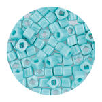 Rocailles-W�rfel-Perlen Itoshii Cube, 3 x 3 mm, 6 g, T�rkis Opak