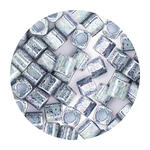 Rocailles-W�rfel-Perlen Itoshii Cube, 3 x 3 mm, 6 g, Marmor T�rkis
