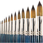 NEU Acrylpinsel ART SCHOOL Synthetic Braun, rund - Verschiedene Gr��en