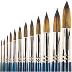 NEU Acrylpinsel ART SCHOOL Synthetic Braun, rund, kurzer Stiel - Verschiedene Gr��en