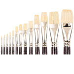 NEU �lmalpinsel Hobby & Schule ART SCHOOL Borste Hell, flach - Verschiedene Gr��en