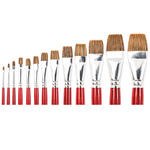 NEU �lmalpinsel Hobby & Schule ART SCHOOL Rindshaar, flach - Verschiedene Gr��en