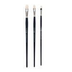 NEU Van Gogh �l- & Acrylpinsel, Schweineborste Gussow Flach, langer Stiel, 3er Set, No. 8, 12, 16