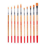 NEU ArtCreation Aquarellpinsel-Set, Synthetik, 10 Pinsel sortiert