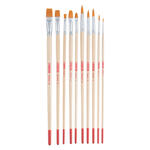 NEU ArtCreation �l- & Acrylpinsel, Synthetik, langer Stiel, 10 Pinsel sortiert