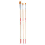 NEU ArtCreation �l- & Acrylpinsel, Synthetik, langer Stiel, 3 Flachpinsel, 4, 8, 16