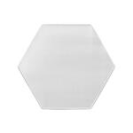 Fensterbild, wei�, Pong� 08, 20 cm Sechseck