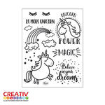 SALE Qualit�ts-Silikonstempel 14 x 18 cm, Unicorn Power