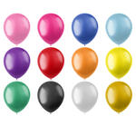 NEU Latex-Luftballons gl�nzend, 33cm Durchmesser, 50er-Pack, Metallic-Ballons, verschiedene Farben