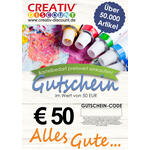Geschenkgutschein nur ONLINE - Alles Gute - Wert 50,00 �