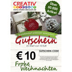 Geschenkgutschein nur ONLINE - Frohe Weihnachten - Wert 10,00 �