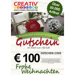 Geschenkgutschein nur ONLINE - Frohe Weihnachten - Wert 100,00 �