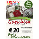 Geschenkgutschein nur ONLINE - Frohe Weihnachten - Wert 20,00 �
