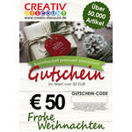 Geschenkgutschein nur ONLINE - Frohe Weihnachten - Wert 50,00 �