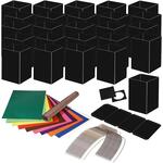 NEU Laternen-Set f�r 25 schwarze Laternen, 25 Bg. Drachenpapier, 25 Drahtb�gel