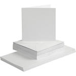 Karten und Kuverts, 15x15cm, 50 St�ck - Verschiedene Farben