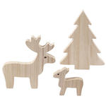 SALE Holzfigur Wildtiere und Fichte