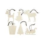 NEU TOP-SELLER Holzanh�nger Weihnachten, 6 St�ck sortiert