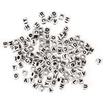 NEU Kunststoff-W�rfel Alphabet, schwarz/weiss, 5 x 5 mm, 50 g
