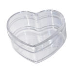 SALE Kunststoff/ Plastik Dose, Herz, 6x3cm, 1 St�ck
