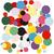 Karton-Mosaik, 180 g, Rund, Durchmesser 10+15+20 mm