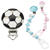 SALE Schnulli-Ketten-Clip Fu�ball, Wei�/Schwarz, 1 Stk. - Clip Fu�ball Wei�/Schwarz