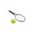 NEU Miniatur Tennisschl�ger mit Ball, Polyresin, 3,5 x 9 cm