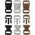 Klickverschluss, L�nge 29mm, Breite 15mm, Lochgr��e 3x11mm, Schwarz, Braun, Grau, 100 St�ck