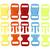 Klickverschluss, L�nge 29mm, Breite 15mm, Lochgr��e 3x11mm, Sortierte Farben, 100 St�ck