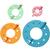 Pompon-Schablonen im Set, 4 St�ck, Durchmesser 3,5 + 5,5 + 7 + 9 cm