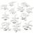Echsen, Gr��e 10-14 cm, Wei�, 12 St�ck