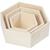 Aufbewahrungsk�sten, sechseckig, 3 St�ck, H�he 15+19+24cm, Tiefe 10cm Bild 2