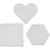 Steckplatte, 6 St�ck, Gr��e 15x15-17,5x17,5 cm, Transparent