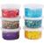Sequin Clay / Modelliermasse transparent mit Pailletten, 6 Dosen � 60 g
