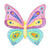 Blanko-Motiv Schmetterling aus Fotokarton, 300g/qm, 20 St�ck, 22 x 22 cm Bild 2