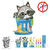Laternen-Bastelset Waschb�r, inkl. Stanzteile, Transparentpapier und Laternenb�gel Bild 4